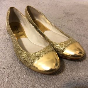 Michael Kors Gold Flats